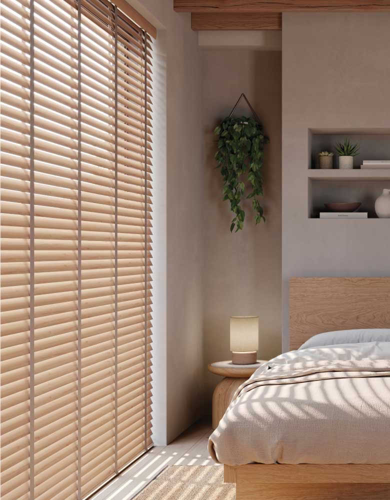 wooden blinds tall